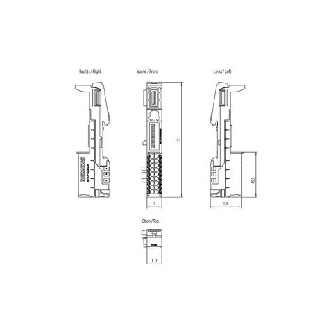 PODSTAWKA MODUŁÓW ROZSZERZEŃ SIMATIC ET 200SP - 6ES7193-6BP00-0BA0