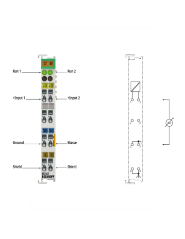 KL3062 - Terminal 2x 0–10 V 12 bit Beckhoff K-Bus