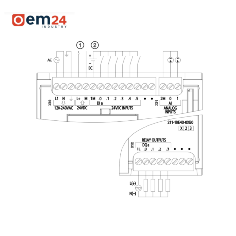 SIEMENS SIMATIC S7-1200 CPU 1211C AC/DC/PRZEKAŹNIK - 6ES7211-1BE40-0XB0